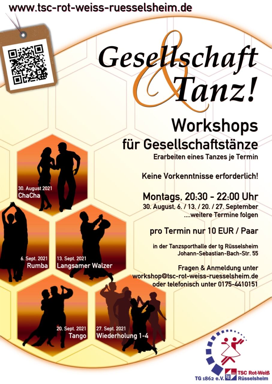 Gesellschaftstanz Workshops 2021 Sommer