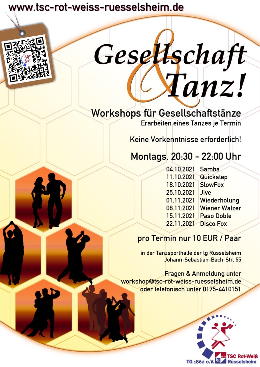 Gesellschaftstanz Workshops 2021 Herbst