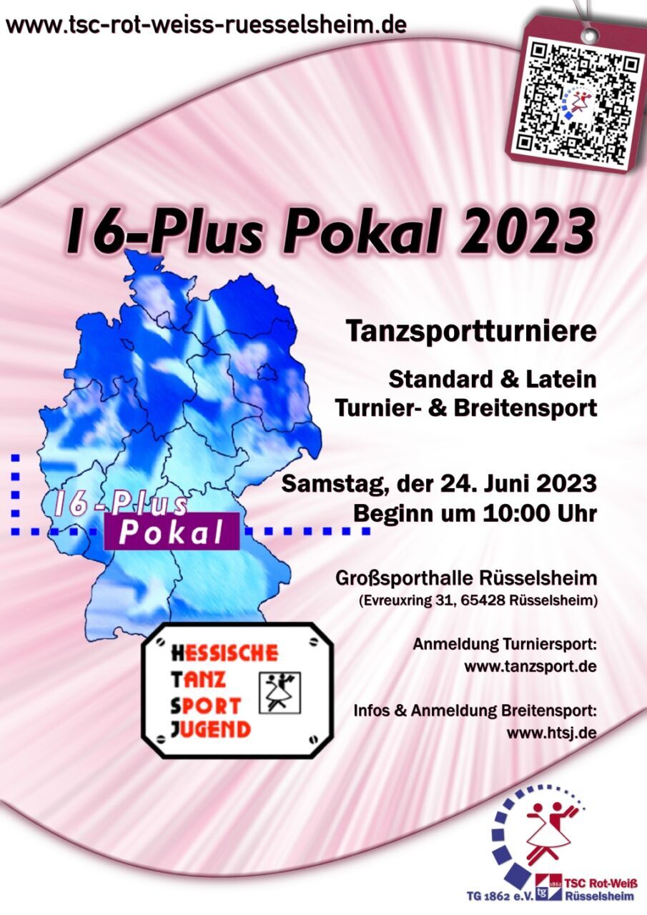 Plakat 16plus Pokal 2023 in Rüsselsheim