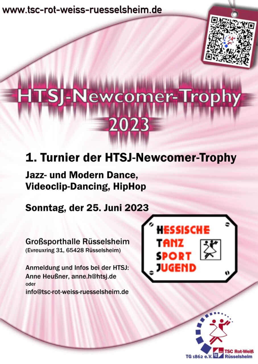 Plakat HTSJ Newcomer Trophy 2023, 1. Turnier in Rüsselsheim